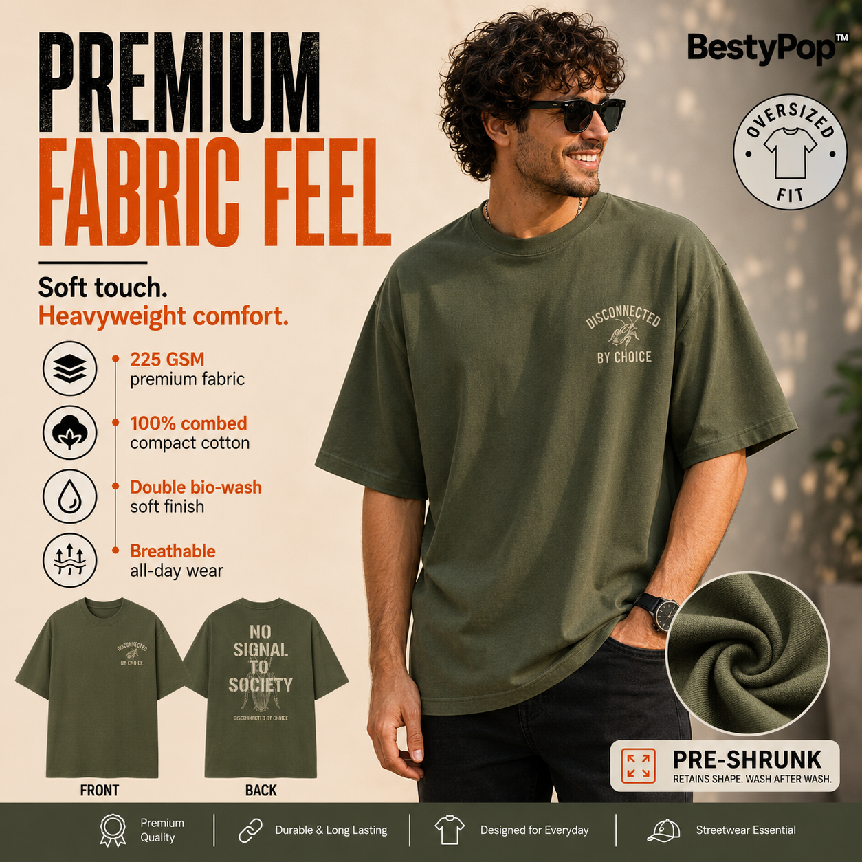 Men’s Oversized T-Shirt - Disconnected By Choice