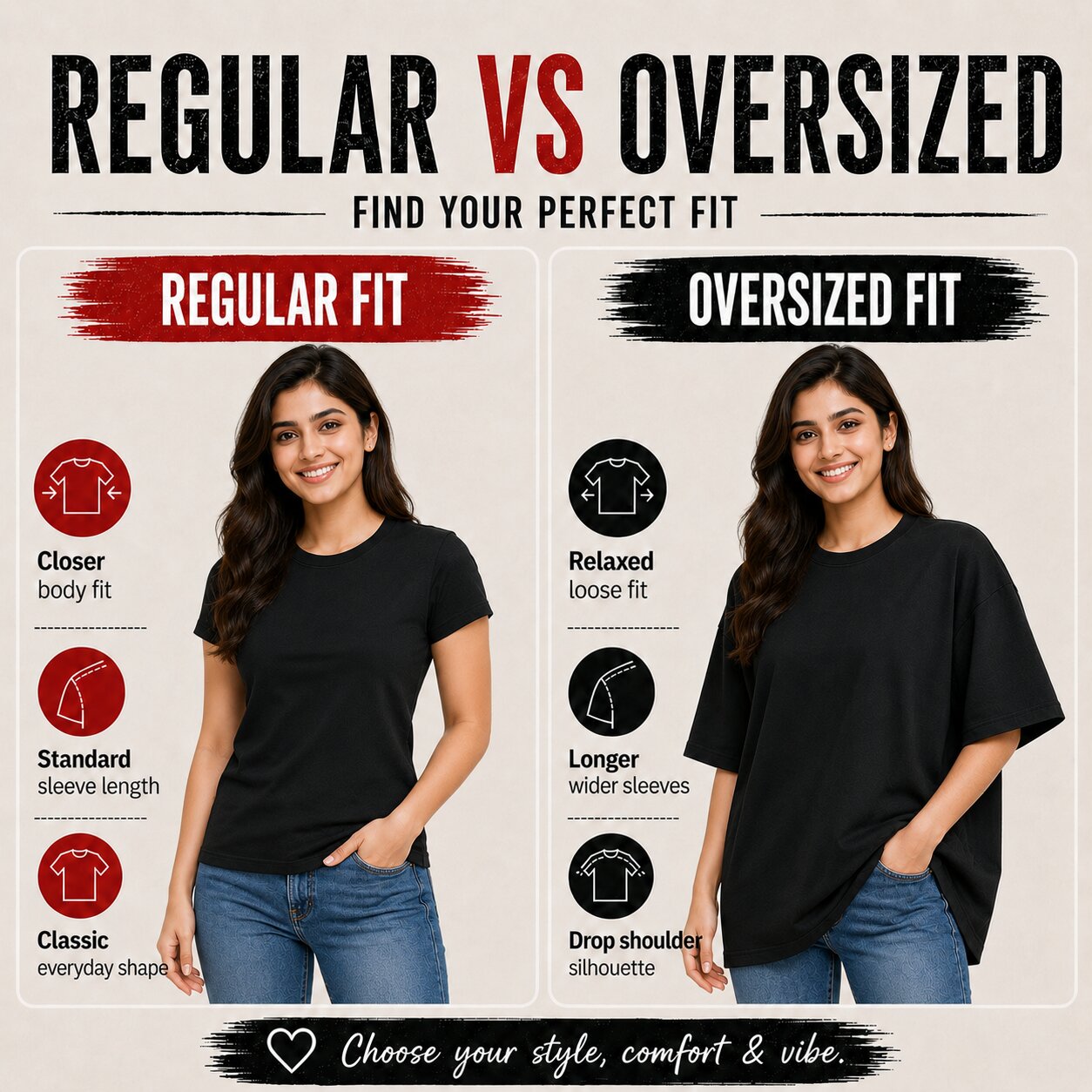 Dog Lover's Round Neck T-Shirts For Women - Stay Pawsitive - (170 GSM) single jersey