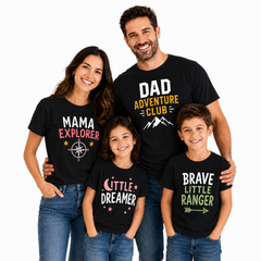 Adventure Family Matching Round Neck T-Shirt for Dad – Dad Adventure Club- (170 GSM) single jersey