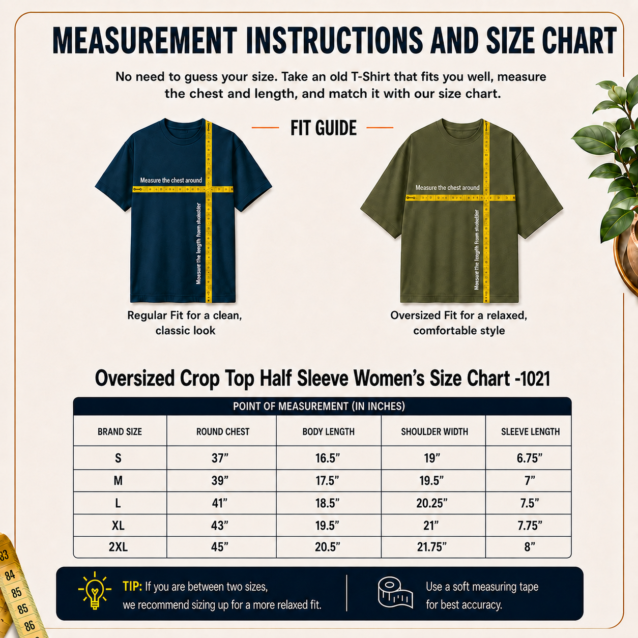 Women’s Plain Crop top Oversized Half Sleeve