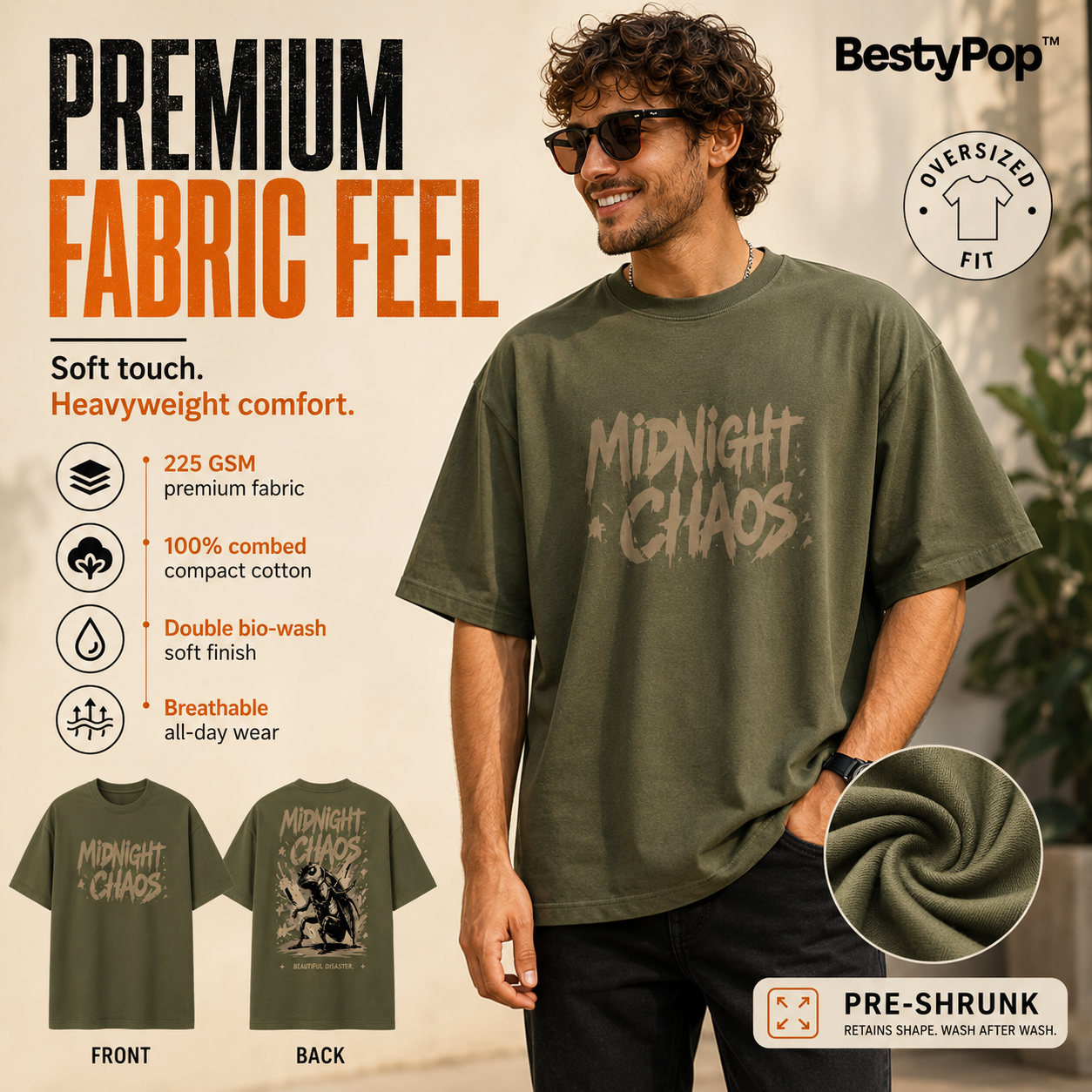 Men’s Oversized T-Shirt - MidNight Chaos