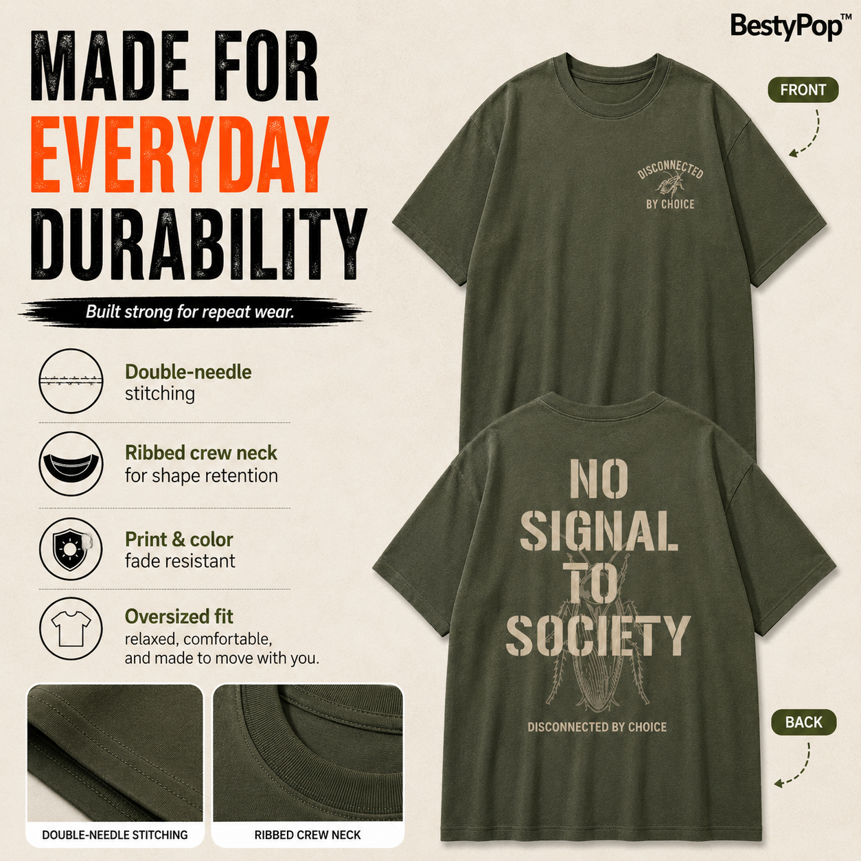 Men’s Oversized T-Shirt - Disconnected By Choice