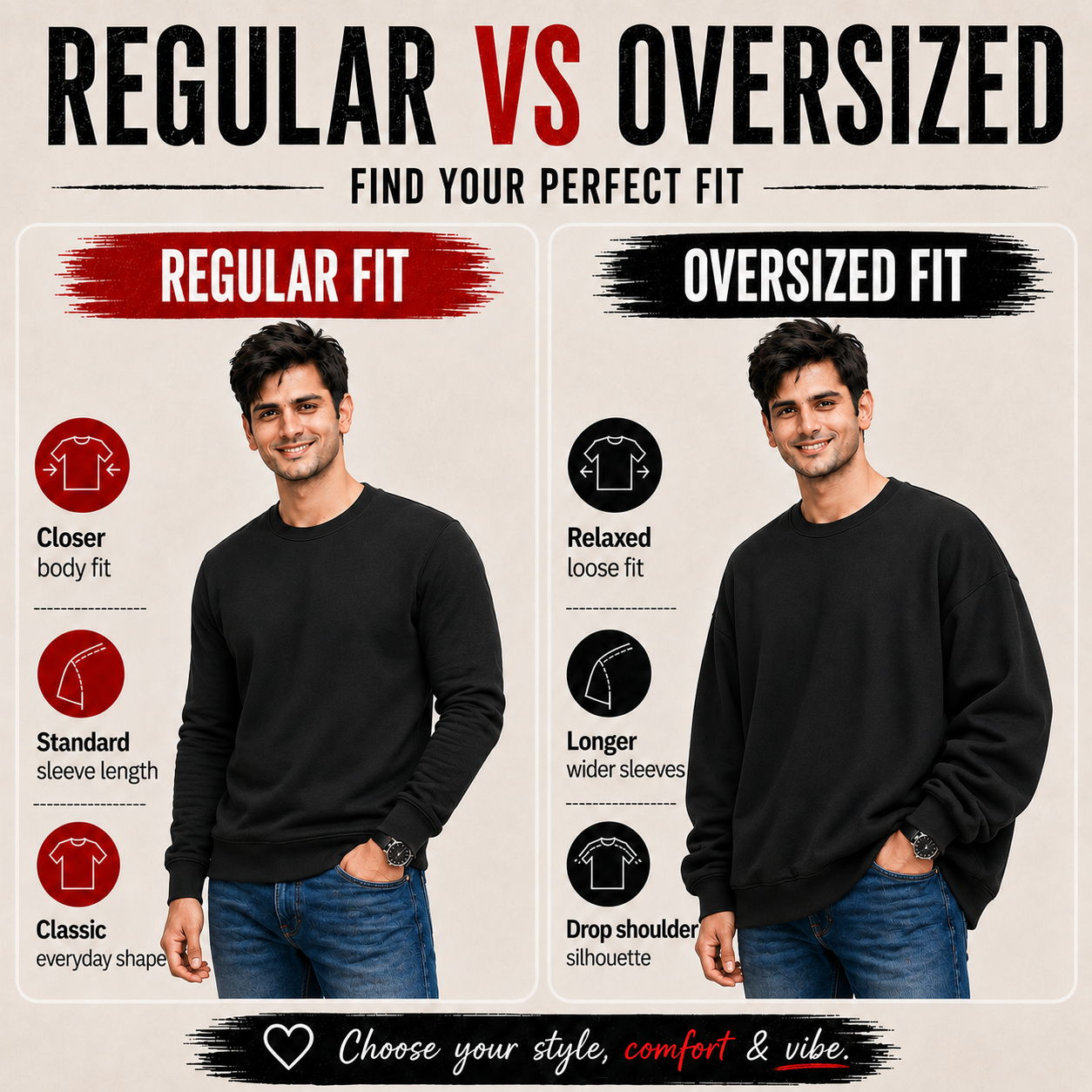 Men’s Plain Round Neck Sweatshirt