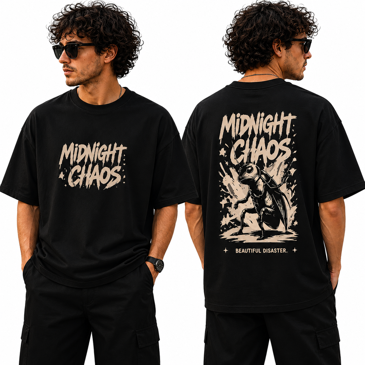 Men’s Oversized T-Shirt - MidNight Chaos