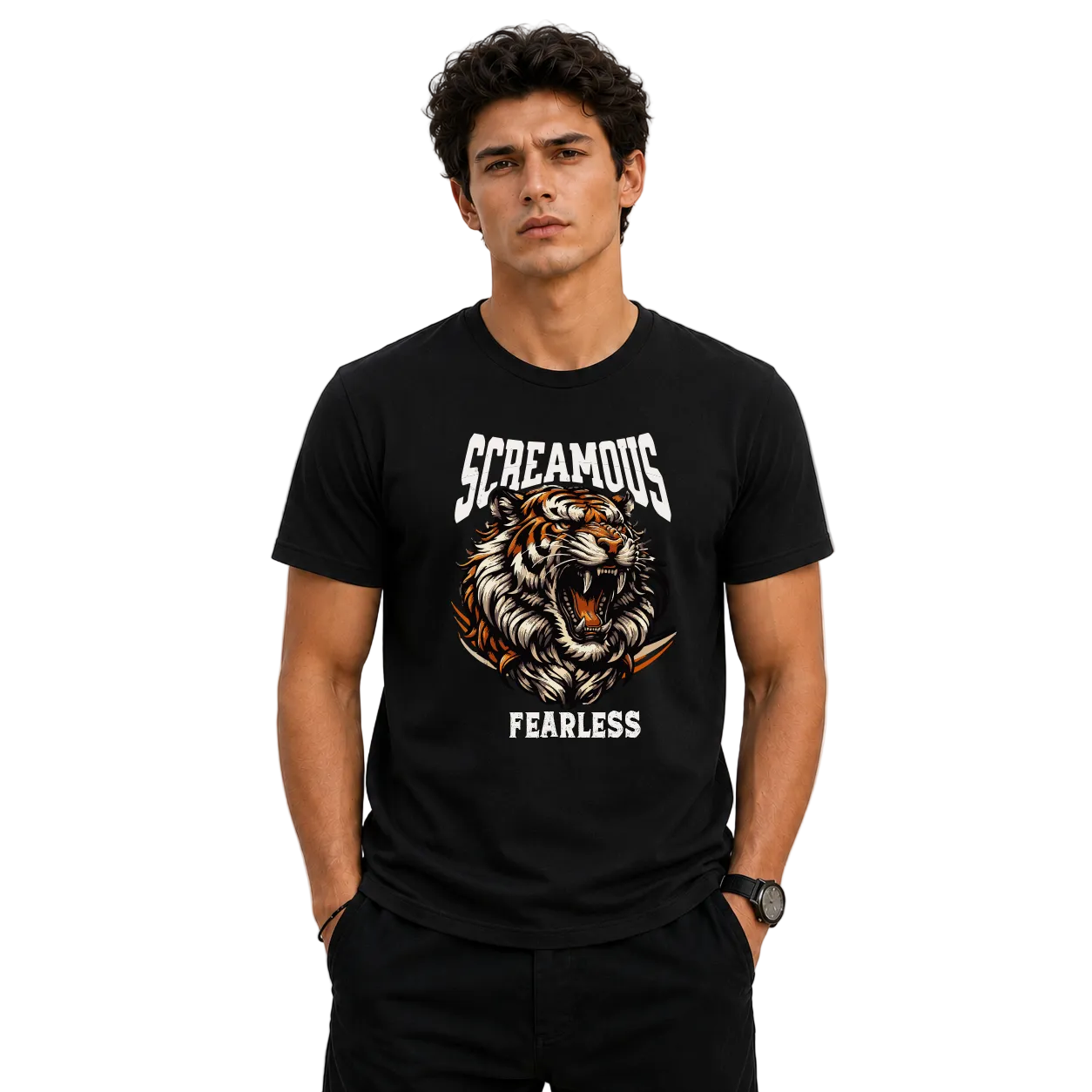 Men's Crew Neck t-shirt - Fearless (170 GSM single jersey)