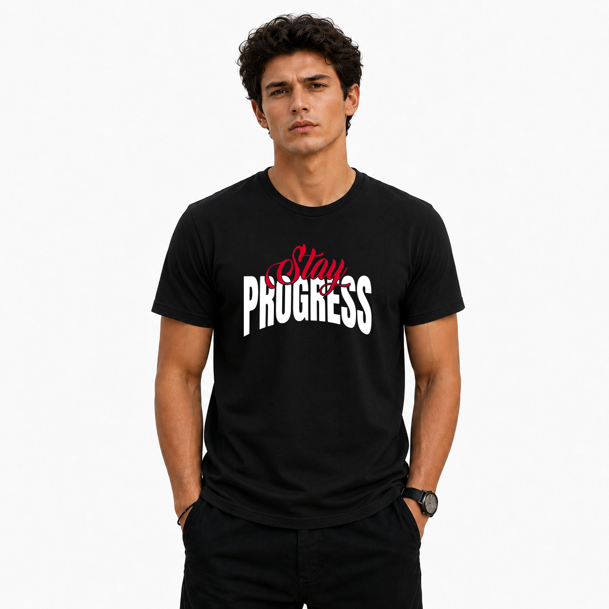 Men's Crew Neck t-shirt- Stay Process (170 GSM single jersey)