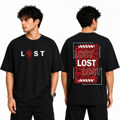 Men’s Oversized T-Shirt - Lost (225 GSM heavyweight fabric)