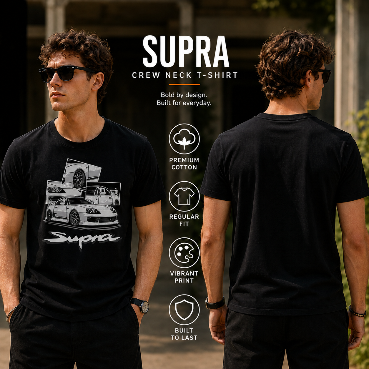 Men's Crew Neck t-shirt - Supra (170 GSM single jersey)