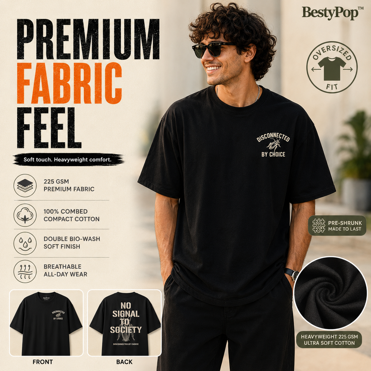 Men’s Oversized T-Shirt - Disconnected By Choice