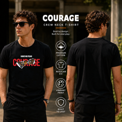 Men's Crew Neck t-shirt- Courage (170 GSM single jersey)