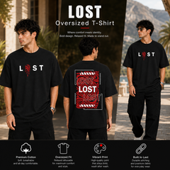 Men’s Oversized T-Shirt - Lost (225 GSM heavyweight fabric)