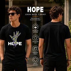 Men's Crew Neck t-shirt- Hope (170 GSM single jersey)