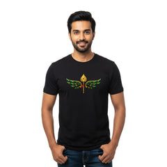Men’s Graphic Print Round Neck T-Shirt- Murugan (170 GSM single jersey)