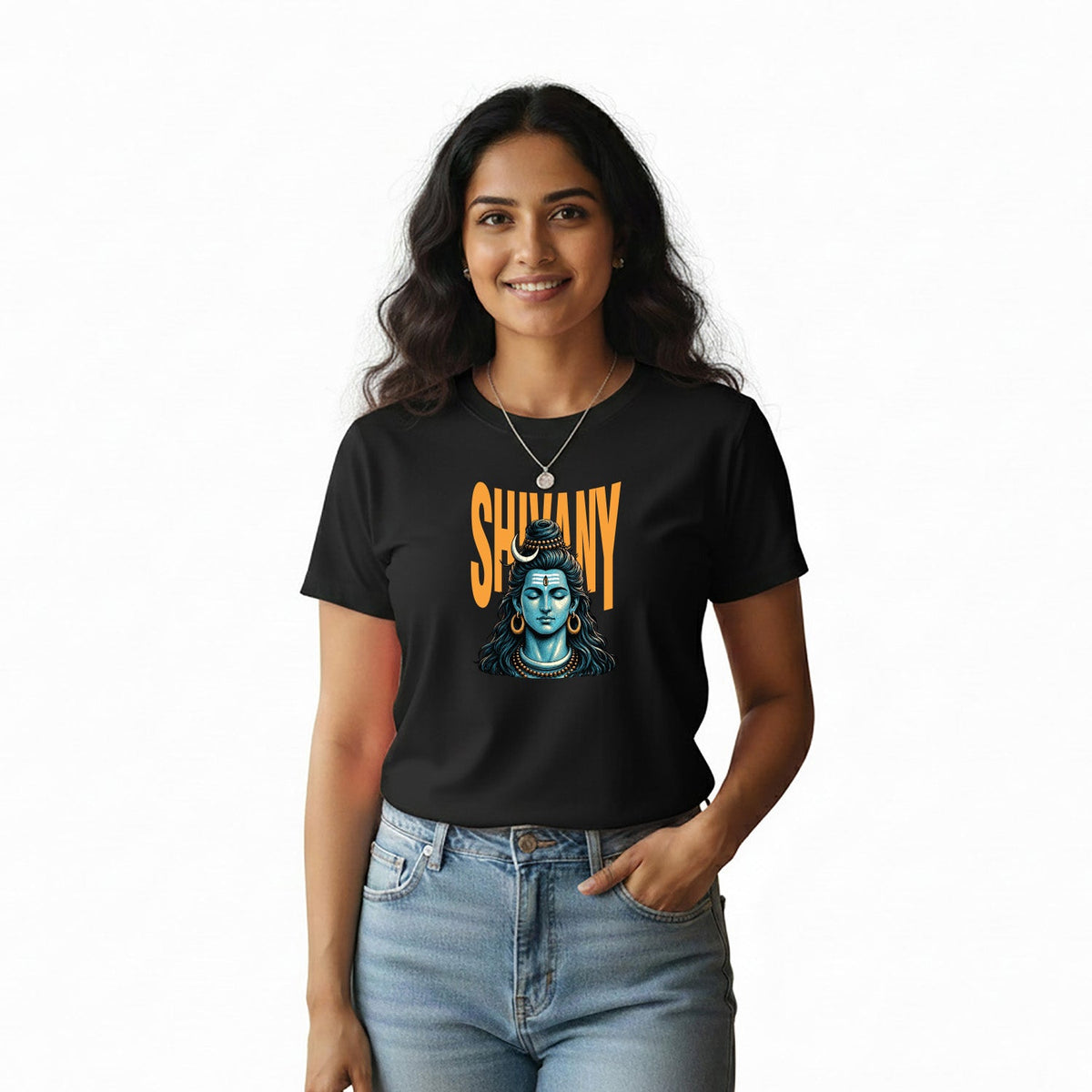 Women’s Graphic Print Round Neck T-Shirt - Shivan (170 GSM single jersey)