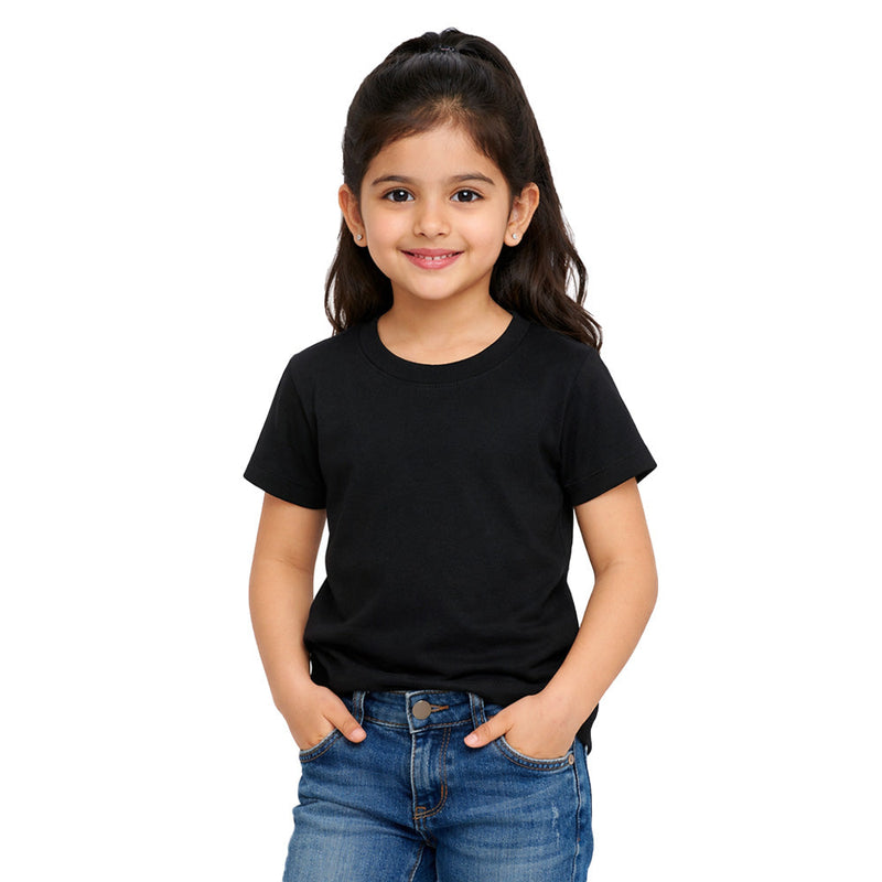 Girl’s Plain Round Neck T-Shirt