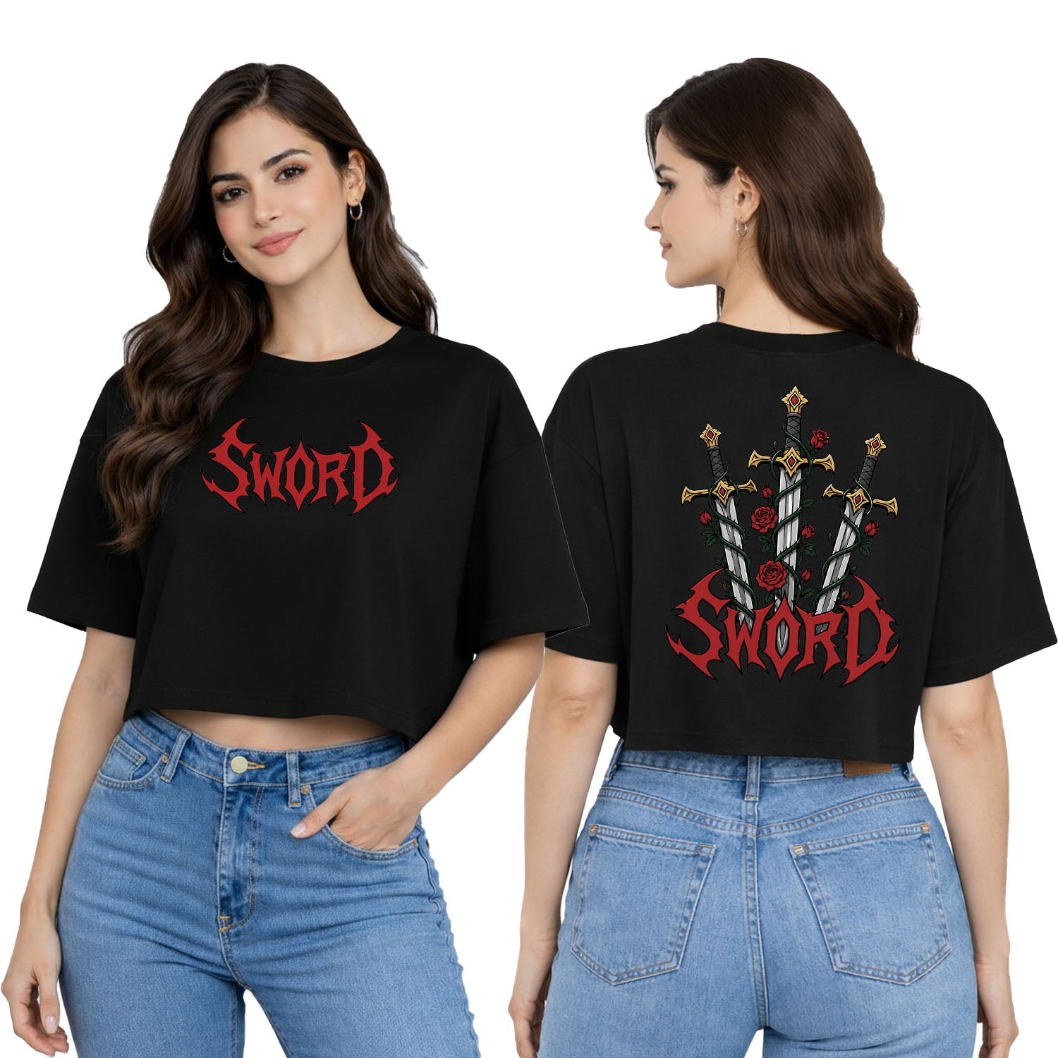 Women’s Oversized Half Sleeve Crop Top - 220 GSM