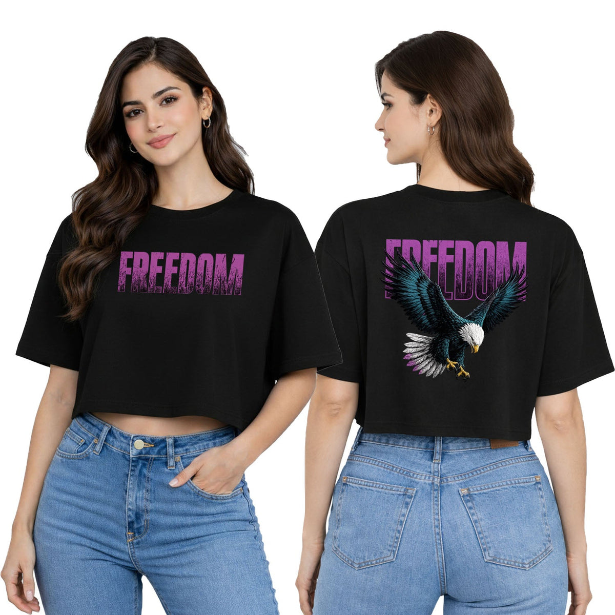 Women’s Oversized Half Sleeve Crop Top - 220 GSM