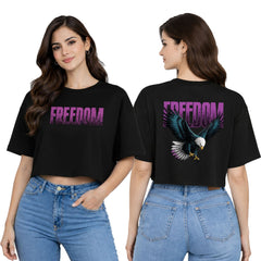 Women’s Oversized Half Sleeve Crop Top - 220 GSM
