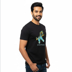 Men’s Graphic Print Round Neck T-Shirt- Krishna (170 GSM single jersey)