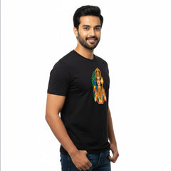 Men’s Graphic Print Round Neck T-Shirt- Murugan (170 GSM single jersey)