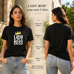 Women's Crew Neck t-shirt - Lady Boss (170 GSM single jersey)