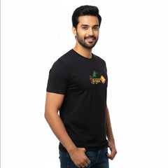 Men’s Graphic Print Round Neck T-Shirt- Murugan (170 GSM single jersey)