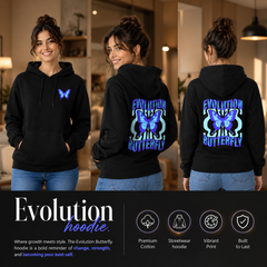 Women’s Hoodie - Evolution Butterfly (320 GSM)