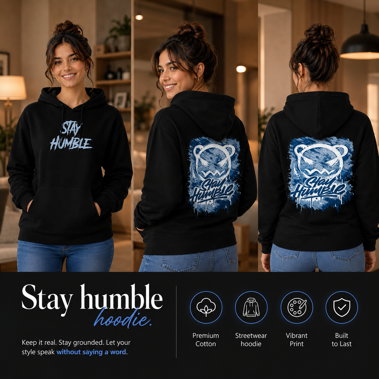 Women’s Hoodie Graphic print - Style Humble (320 GSM)