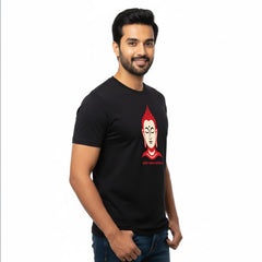 Men’s Graphic Print Round Neck T-Shirt- Buddha (170 GSM single jersey)
