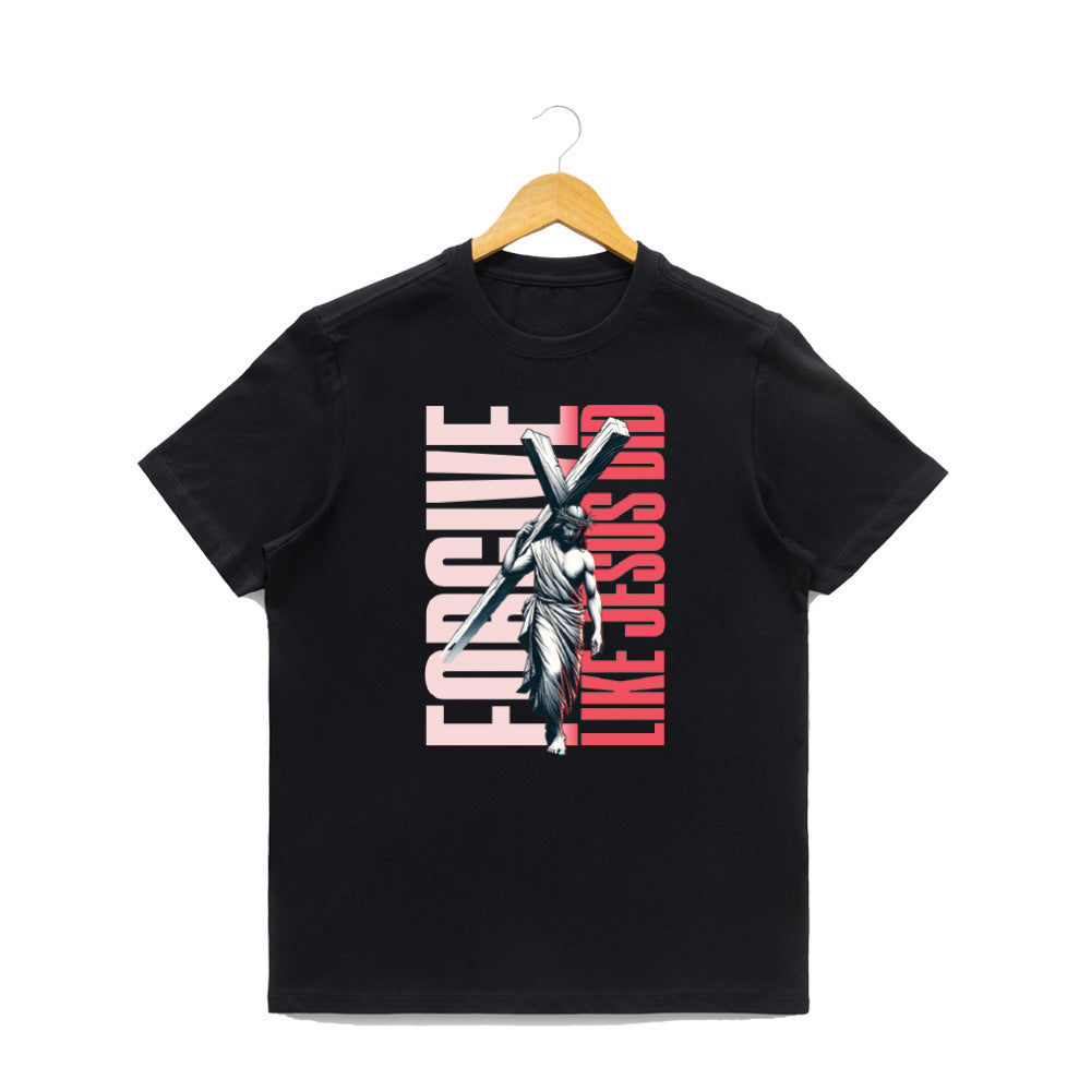 Women’s Graphic Print Round Neck T-Shirt-Jesus(170 GSM single jersey)