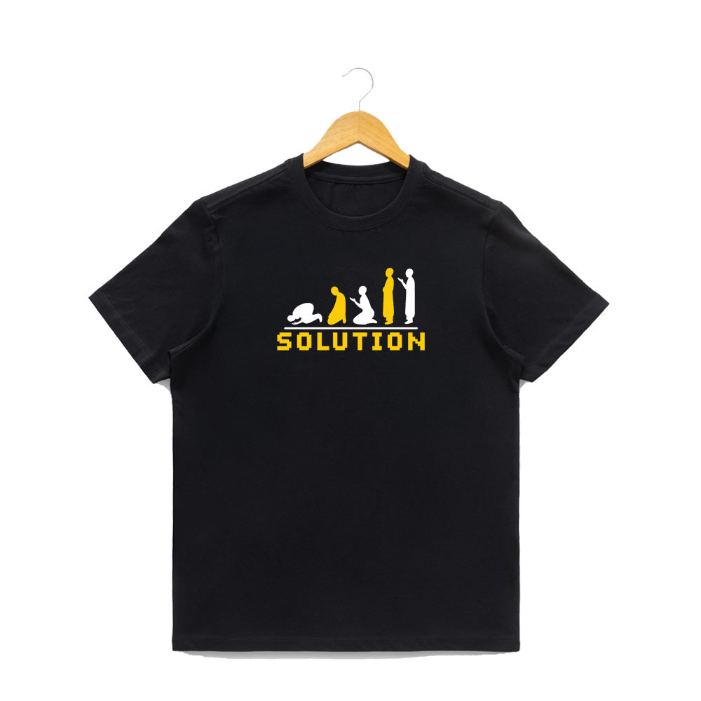 Men’s Graphic Print Round Neck T-Shirt- Allah (170 GSM single jersey)