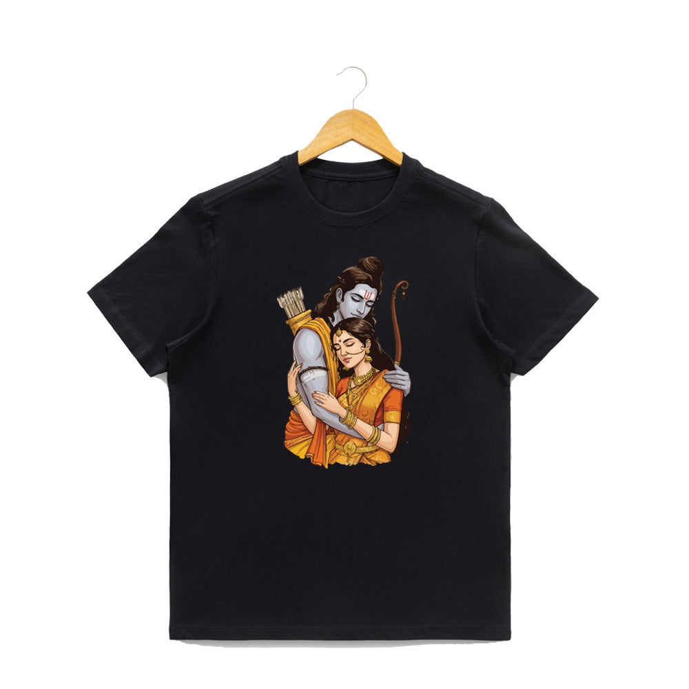 Women’s Graphic Print Round Neck T-Shirt- Jai Shree Ram (170 GSM single jersey)