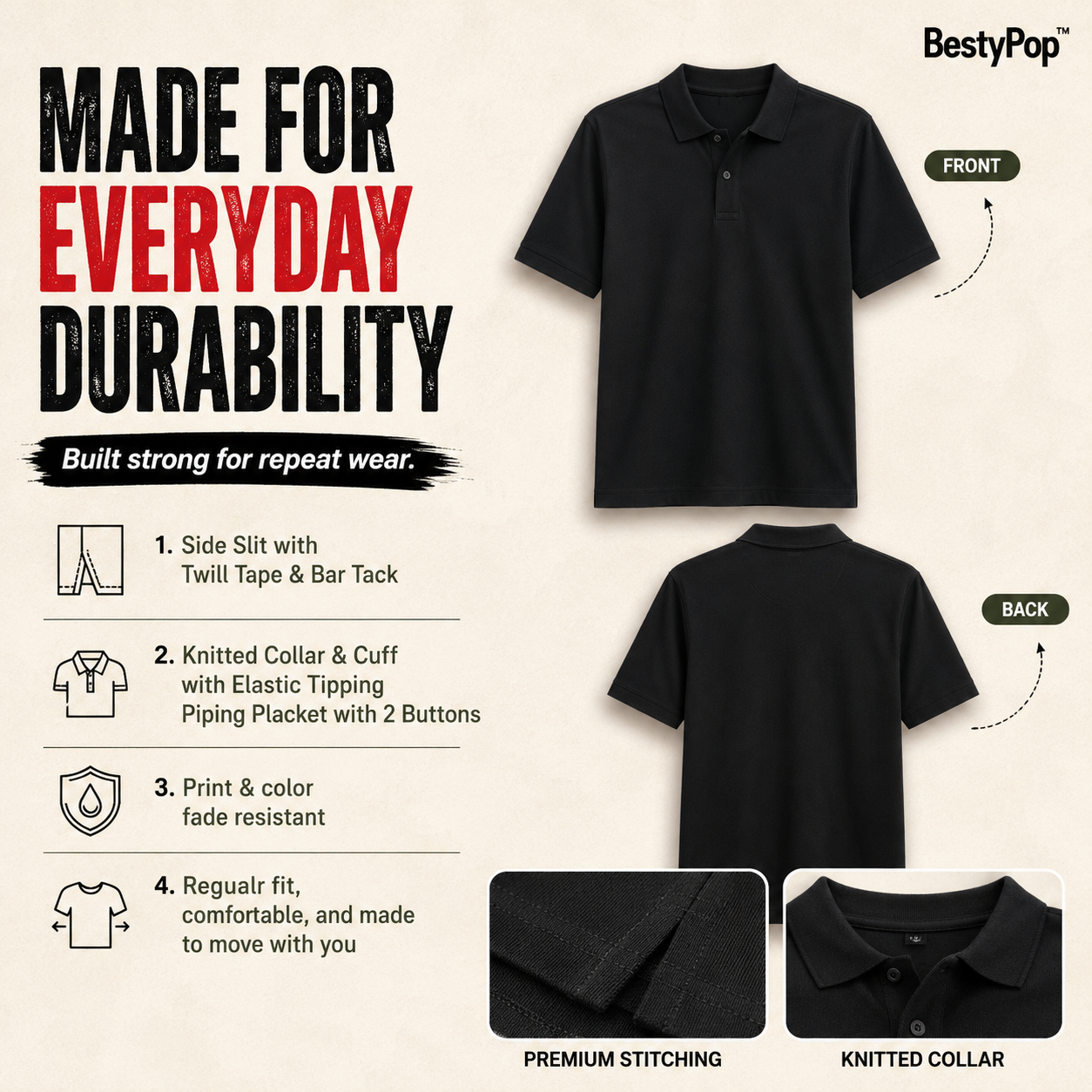 Women’s Plain Polo T-Shirt