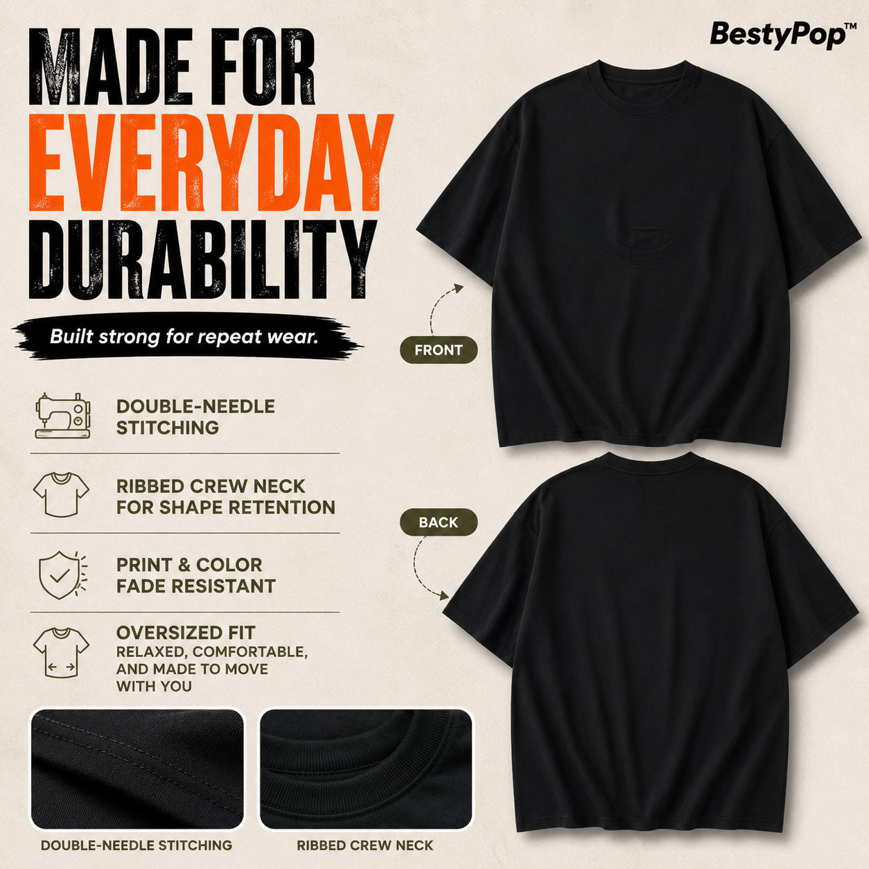 Women’s Oversized Plain T-Shirt
