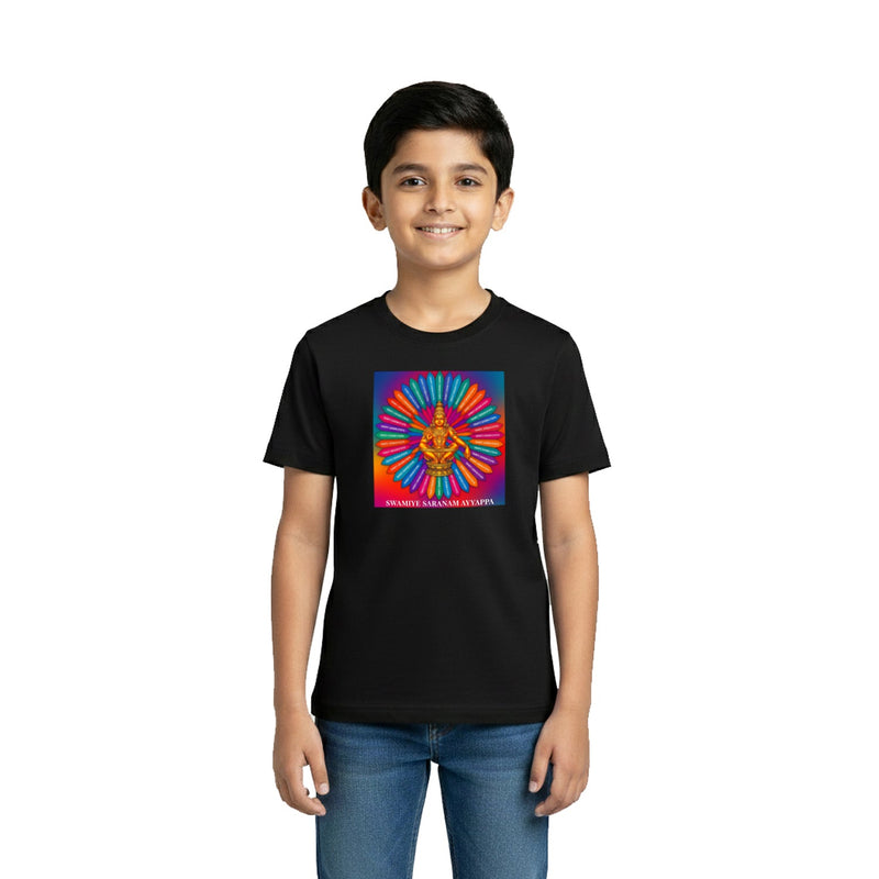 Boy’s Graphic Print Round Neck T-Shirt- Ayyappan