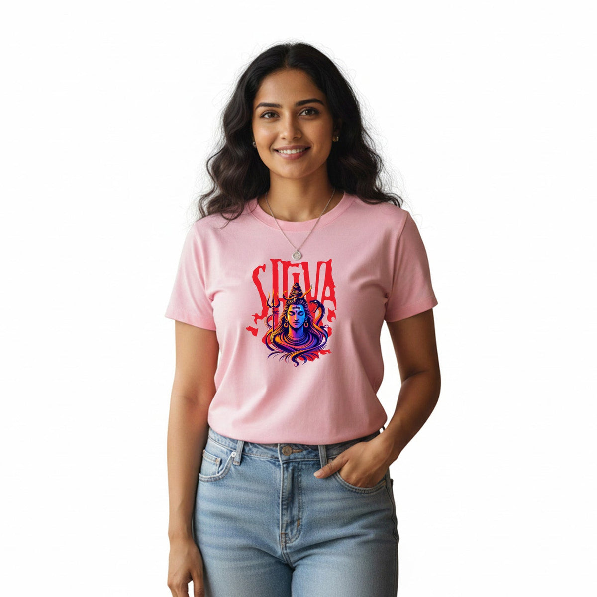 Women’s Graphic Print Round Neck T-Shirt - Shivan (170 GSM single jersey)