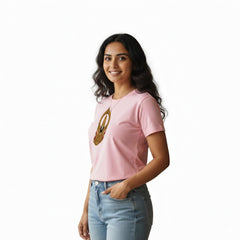 Women’s Graphic Print Round Neck T-Shirt-Thirupathi Balaji (170 GSM single jersey)