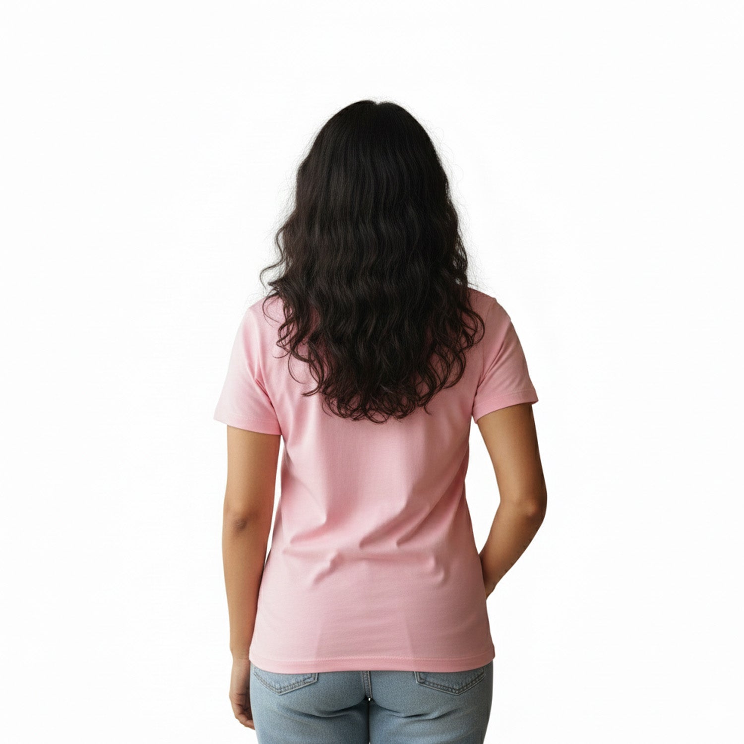 Women’s Graphic Print Round Neck T-Shirt-Jesus(170 GSM single jersey)