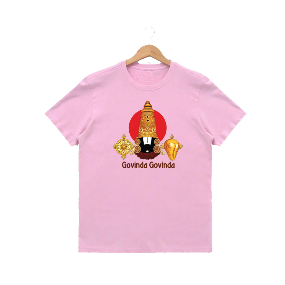 Women’s Graphic Print Round Neck T-Shirt-Thirupathi Balaji (170 GSM single jersey)