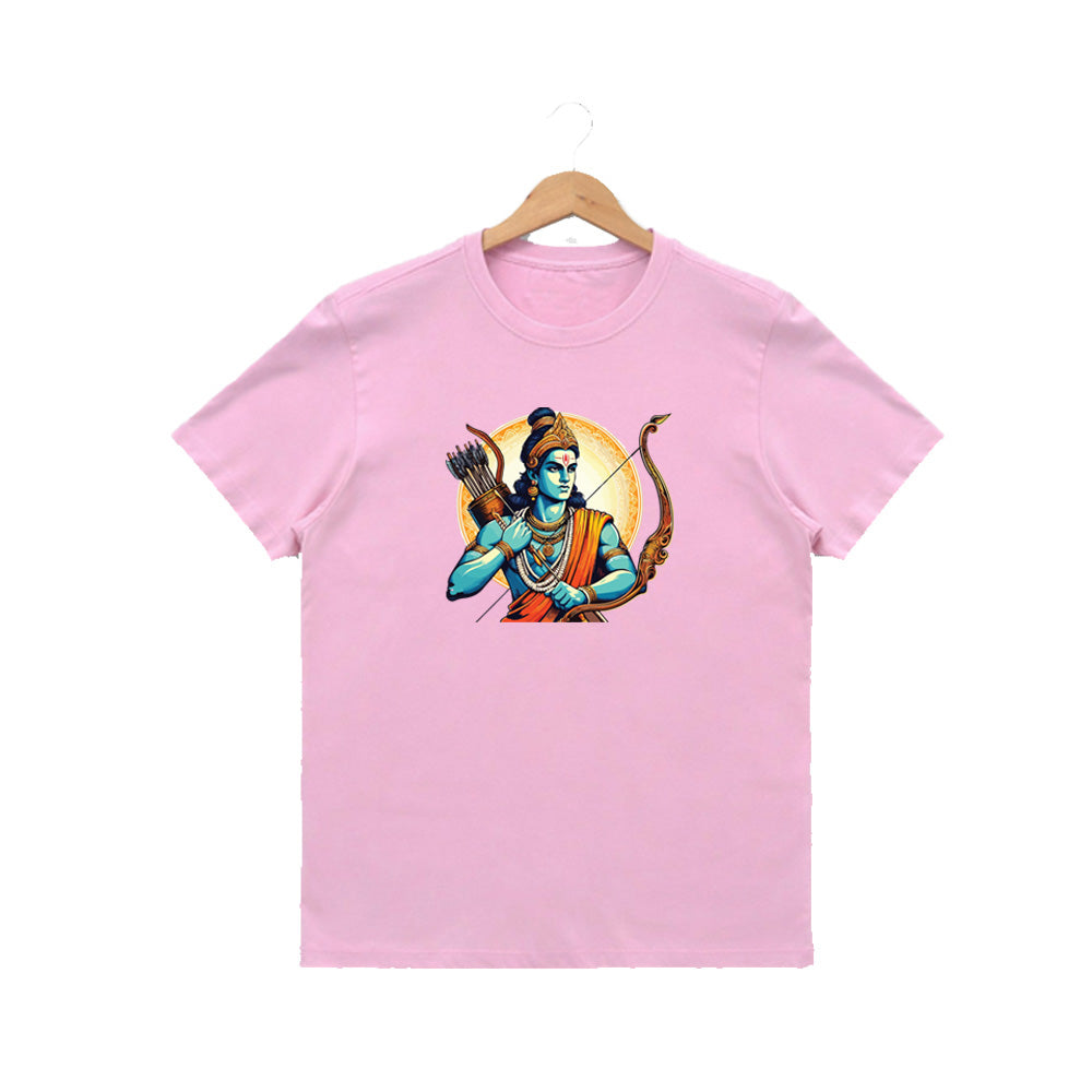 Women’s Graphic Print Round Neck T-Shirt- Jai Shree Ram (170 GSM single jersey)