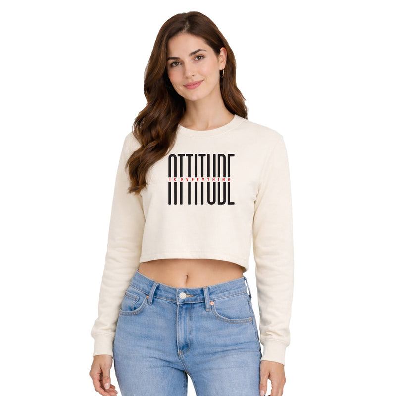 Women’s Oversized full Sleeve Crop Top - Attitude (270 GSM French Terry)