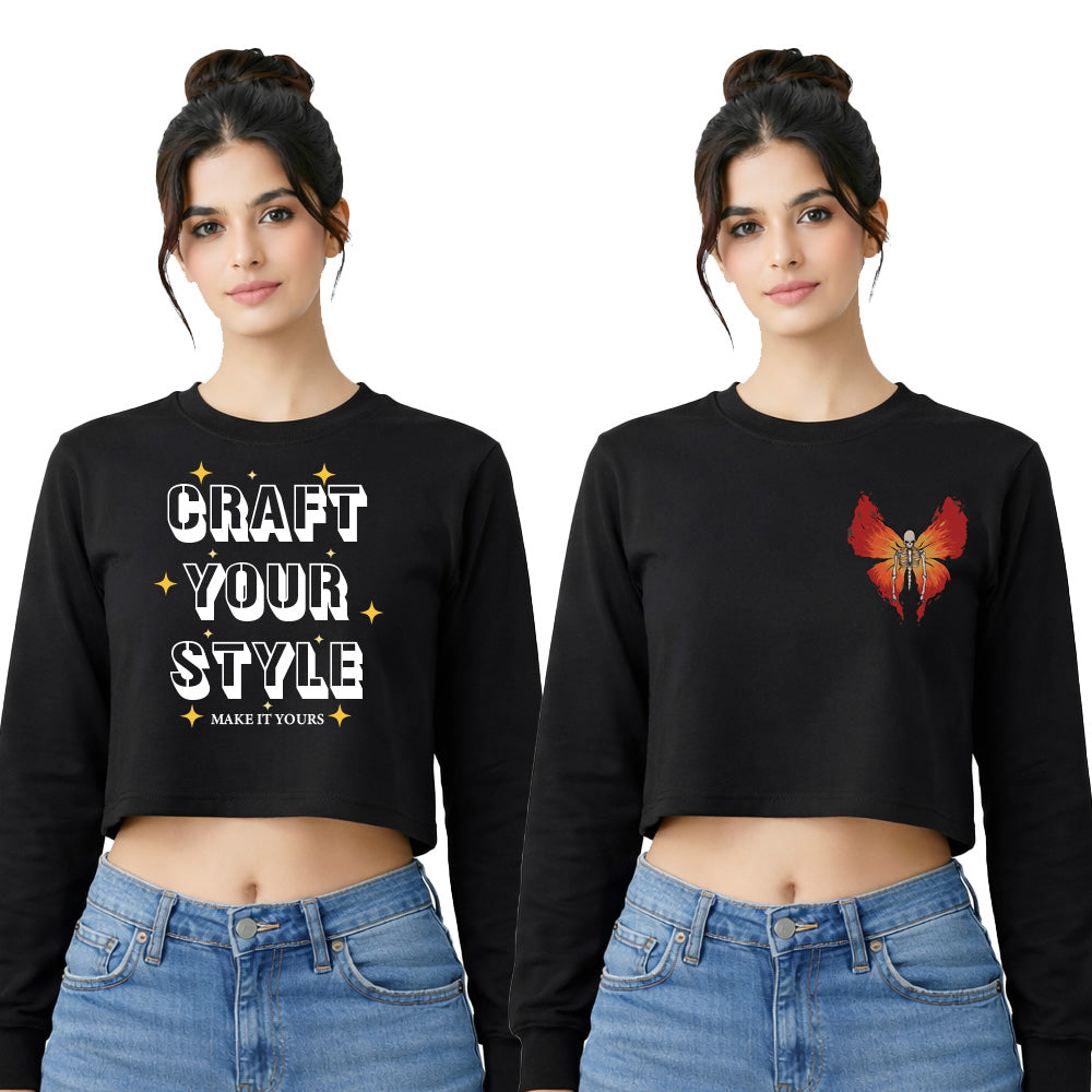 Women’s Plain Oversized Crop Top-Customize