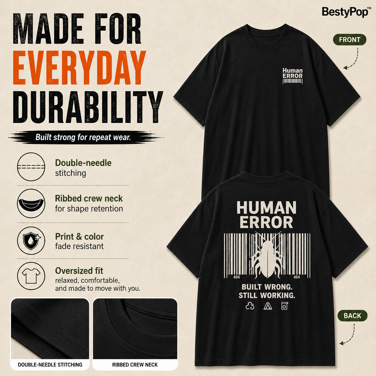 Men’s Oversized T-Shirt - Human Error