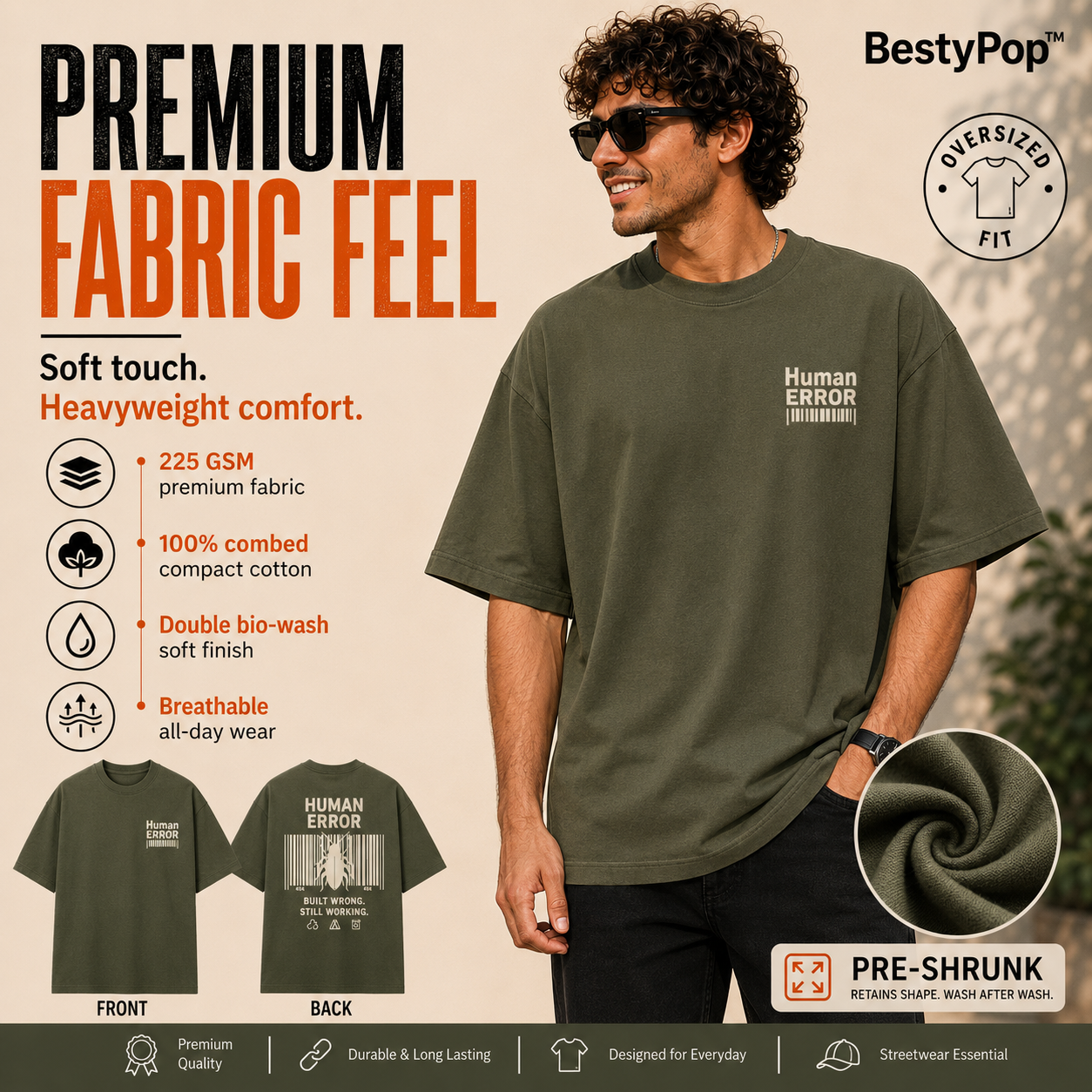 Men’s Oversized T-Shirt - Human Error
