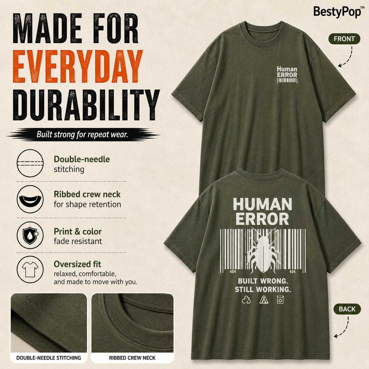 Men’s Oversized T-Shirt - Human Error