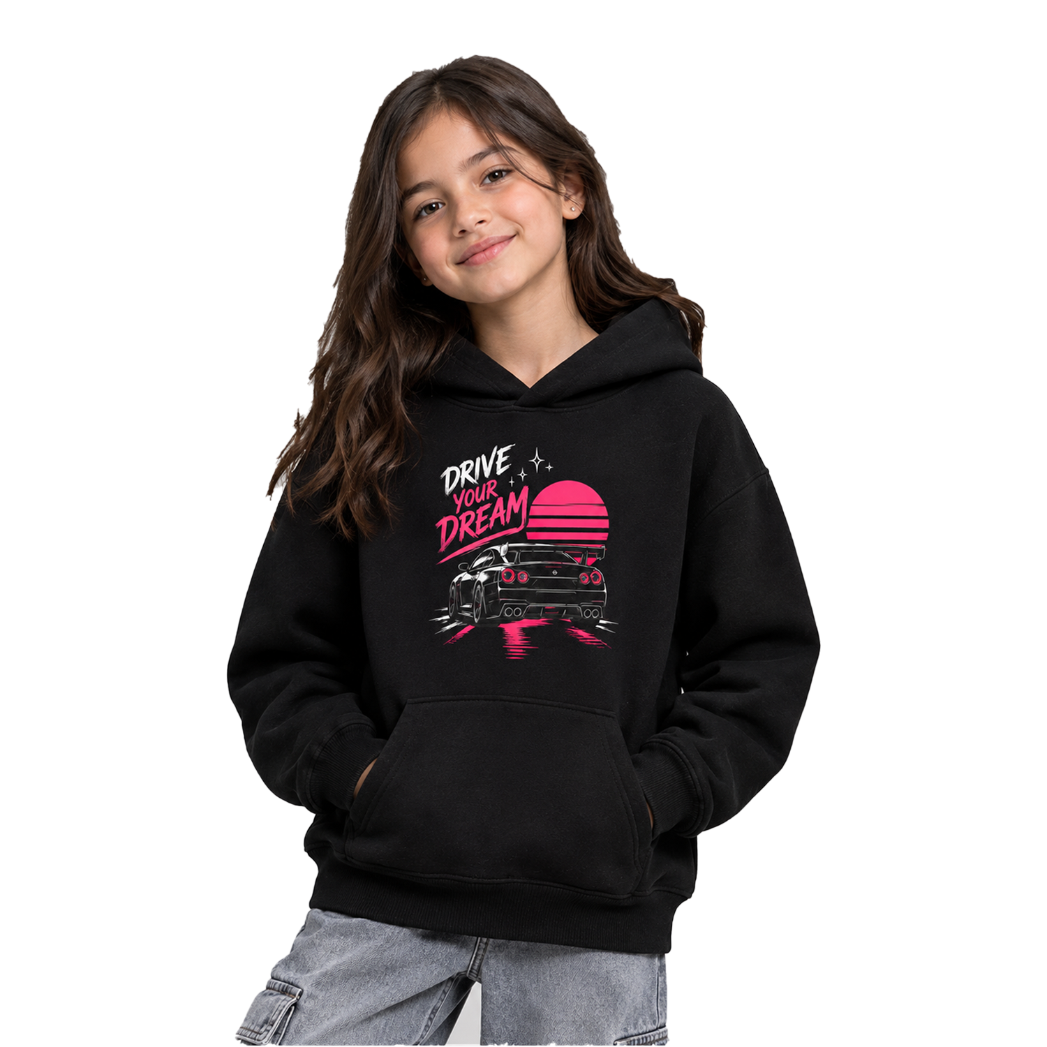 Girl’s Hoodie - Drive your dream (320 GSM)