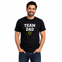 Family Team Matching Round Neck T-Shirt for Dad – Team Dad - (170 GSM) single jersey