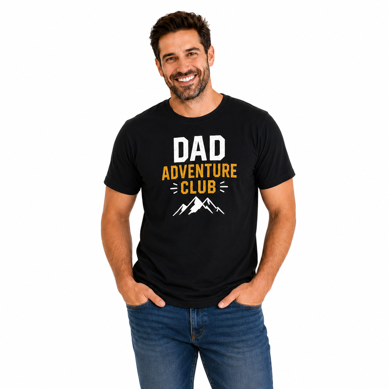 Adventure Family Matching Round Neck T-Shirt for Dad – Dad Adventure Club- (170 GSM) single jersey