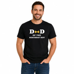 Birthday Boy Family Matching Round Neck T-Shirts For Dad - (170 GSM) single jersey
