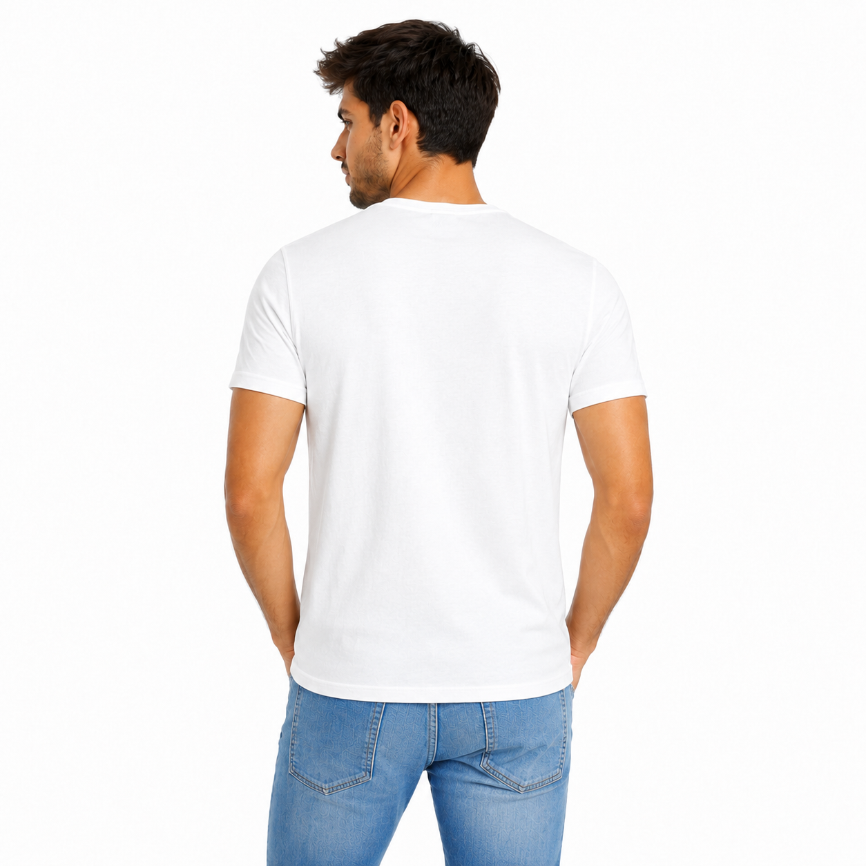 Men's Plain Henley Neck T-shirt- 190 GSM Single jersey